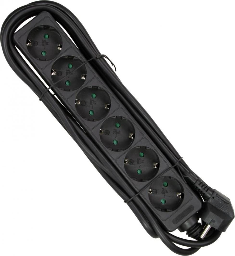 Schuko stroomverdeeldoos 6 voudig ip20 3 meter kabel huren bij RSL Rental