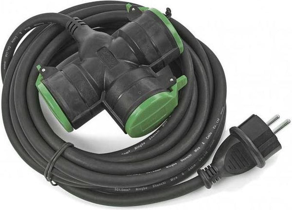 Schuko stroomverdeeldoos 3 voudig ip67 1,5 Meter kabel