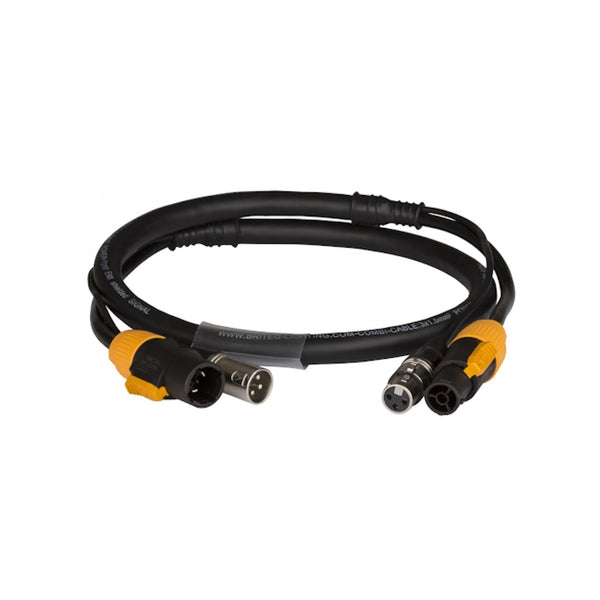 Combikabel DMX 3-polig & powerCON TRUE1 5 Meter