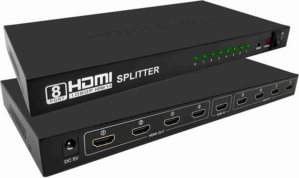 HDMI splitter 8 voudig