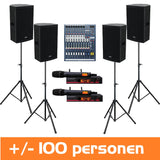 Bandset klein - PA + 2 monitors + microfoons huren bij RSL Rental