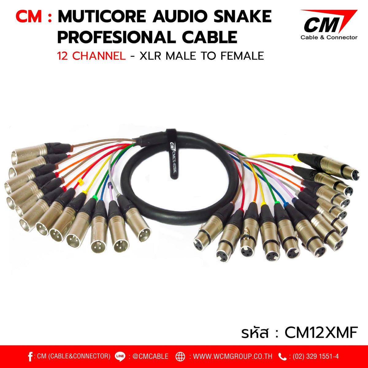 XLR Snake Analoog 12 In / 6 Uit – 20 meter huren bij RSL Rental