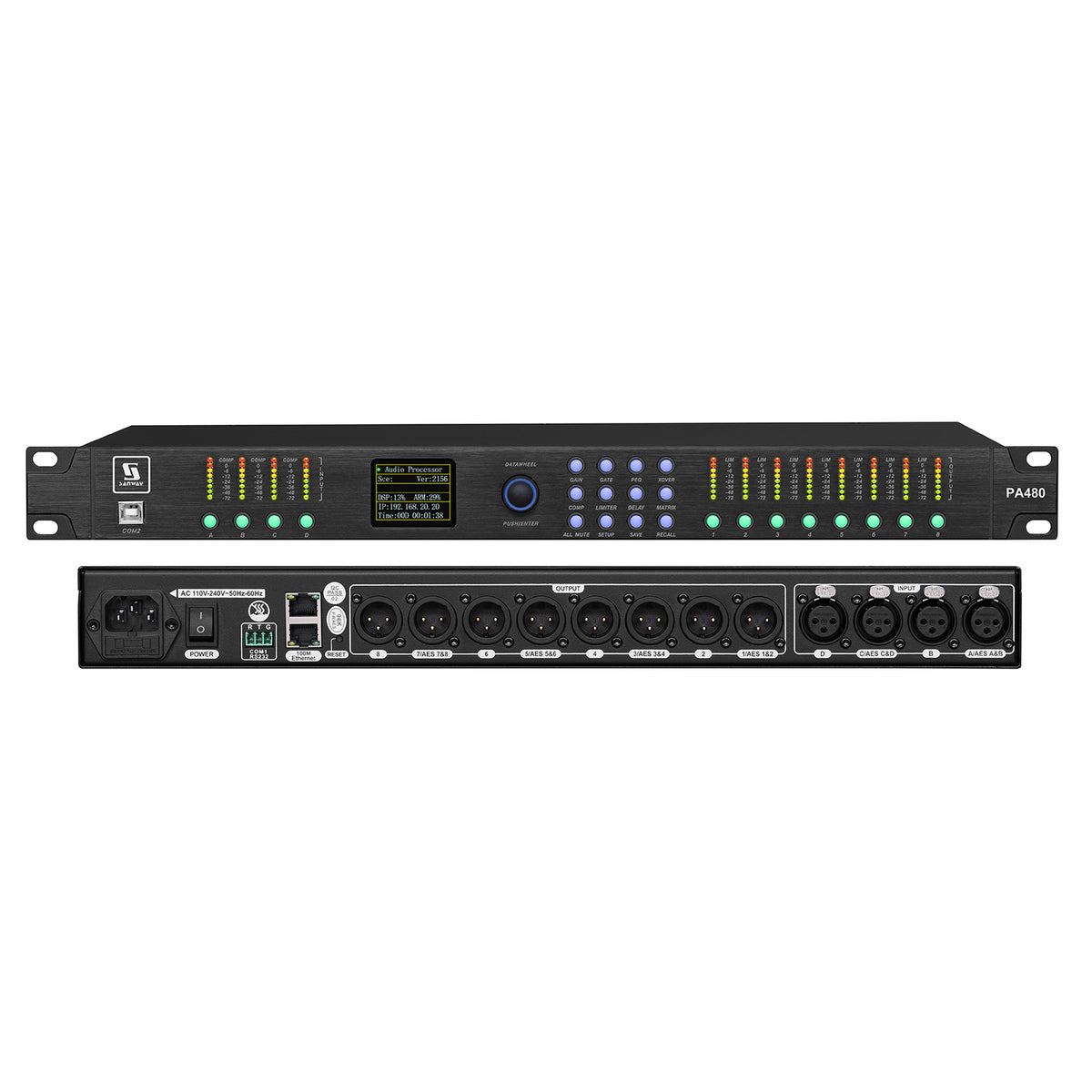 Master audio dsp608 audio processor 6 in 8 uit huren bij RSL Rental