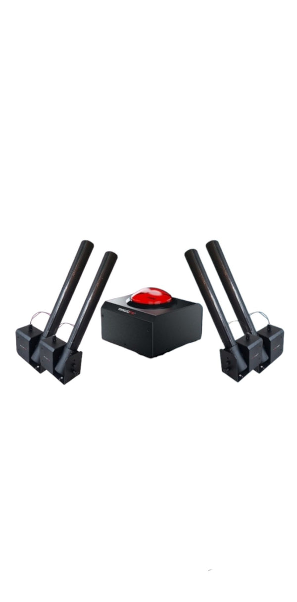 Zwarte / Rode Confetti FX Knop op Baseplate