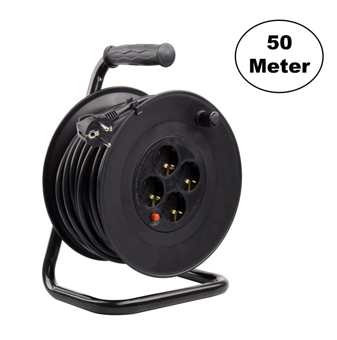 Schuko stroomkabel 50 Meter Haspel huren bij RSL Rental