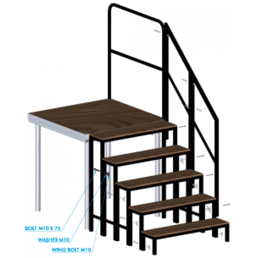 Prolyte StageDex trap trede 20cm huren bij RSL Rental