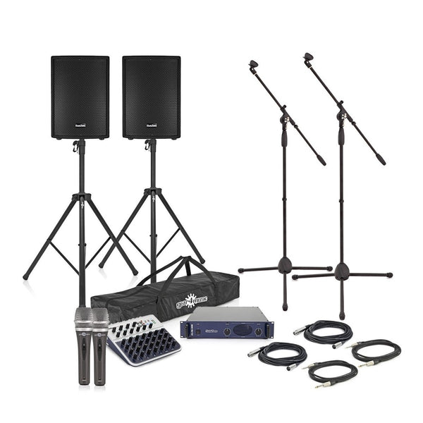 Bandset klein compleet - PA, monitors, mixer en microfoons