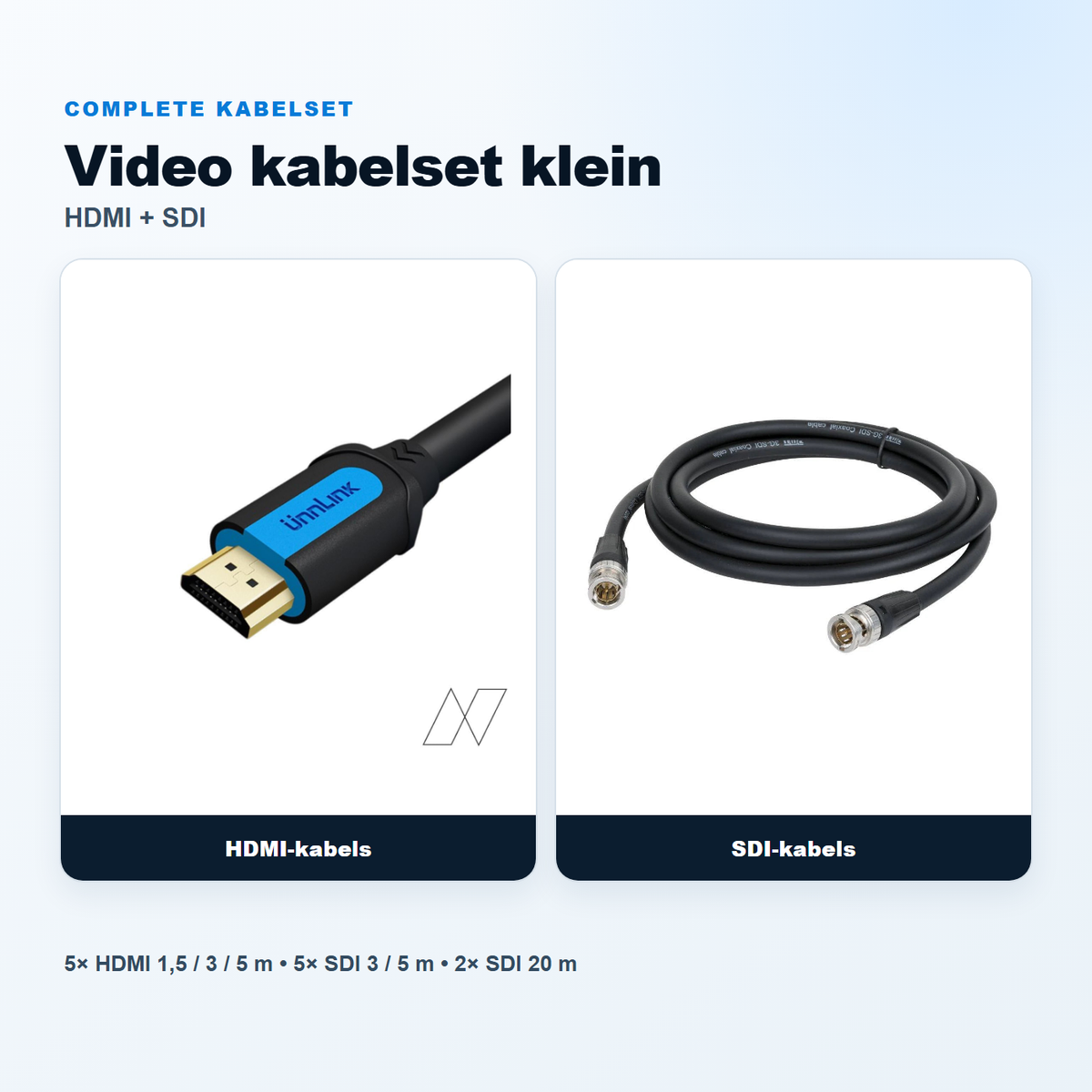 Video kabelset klein - HDMI + SDI